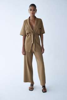 Трикотажные брюки прямого кроя Zara