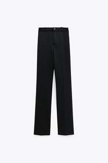 Брюки прямого кроя с широкими штанинами Zara