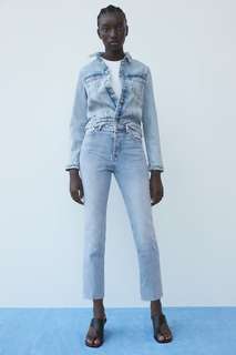 Джинсы с высокой посадкой Zara