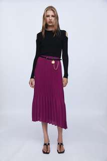 Плиссированная юбка миди Zara