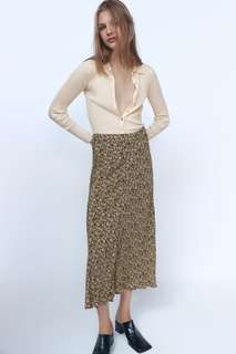 Юбка миди с принтом Zara