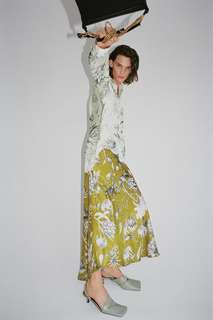 Юбка миди с принтом Zara