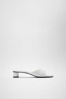 Туфли-мюли на широком каблуке с квадратным носом Zara