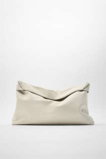 Большой кожаный клатч Zara
