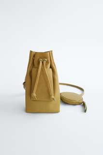 Кожаная сумка-мешок с кошельком, лимитированная коллекция Zara