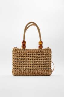 Плетеная сумка-шопер Zara