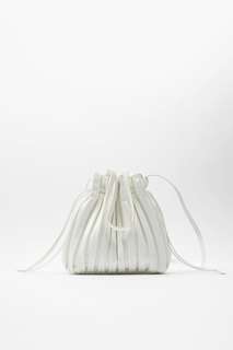 Миниатюрная сумка-мешок со складками Zara