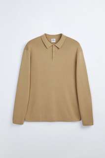 Трикотажное поло с длинными рукавами Zara
