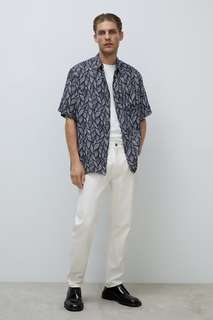 Рубашка с принтом «листья» Zara