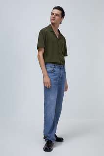 Рубашка из рельефной ткани в стиле рустик Zara