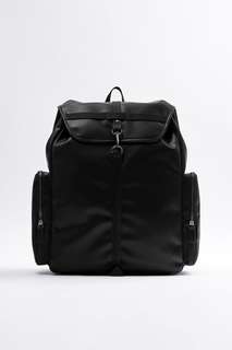 Нейлоновый рюкзак с карманами и лямками Zara
