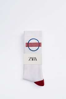 Жаккардовые носки в тонкий рубчик Zara
