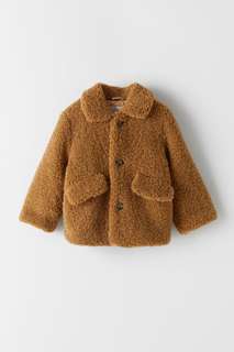 Кардиган с подкладкой из искусственной овчины Zara