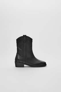 Кожаные ботинки в стиле кантри Zara