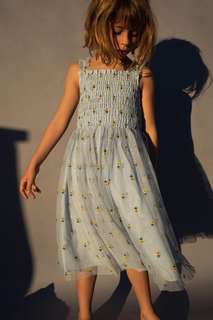 Платье из прозрачной ткани с вышивкой Zara