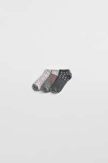 Набор из трех пар коротких носков из трикотажа Zara
