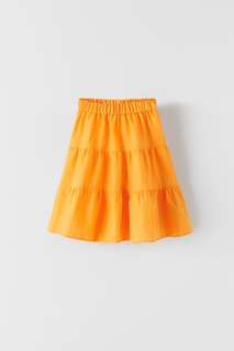 Многоярусная юбка миди Zara