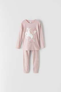 Пижама с принтом «единороги» Zara