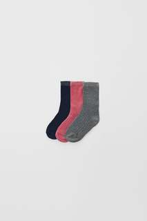 Набор из трех пар носков с блестящими деталями Zara
