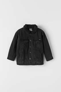Черная джинсовая куртка trucker Zara