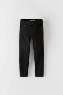 Черные джинсы скинни с эффектом потертости Zara
