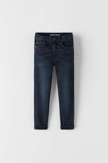 Черно-синие джинсы скинни Zara