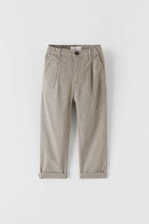 Брюки чинос в клетку Zara