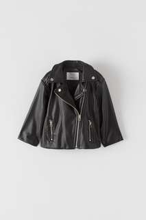 Куртка в байкерском стиле из искусственной кожи Zara
