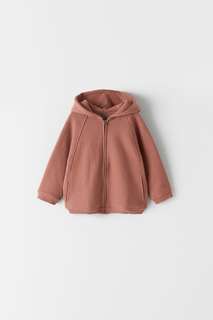 Однотонная куртка из мягкой ткани Zara