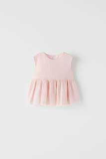 Топ с необработанной кромкой Zara