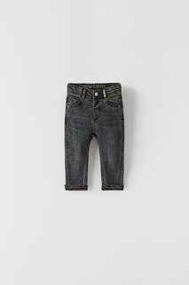 Брюки зауженного кроя с пятью карманами Zara