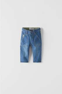 Комбинированные базовые джинсы Zara