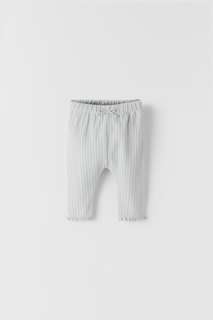 Легинсы из рельефной ткани с кружевной отделкой по низу Zara