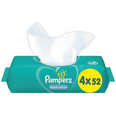 Детские влажные салфетки Pampers Fresh Clean, 4 х 52 шт