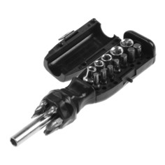 Отвертка tundra, с набором бит и головок, 19 предметов