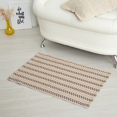 Ковер grid, 50 х 80 ± 3 см, цвет бежевый/черный. Этель