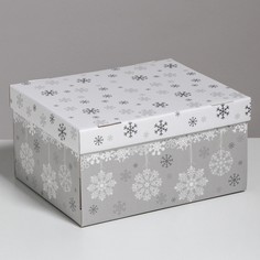 Складная коробка let it snow, 31,2 х 25,6 х 16,1 см Дарите Счастье