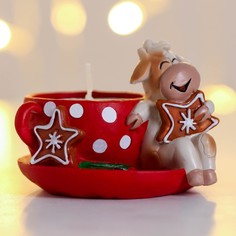 Подсвечник со свечой Зимнее волшебство