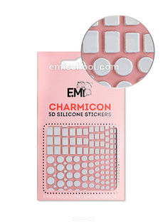 Domix, Cиликоновые стикеры шармиконы Charmicon 3D Silicone Stickers Charmicon 3D Silicone Stickers №99 Геометрия EMI