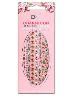 Domix, Cиликоновые стикеры шармиконы Charmicon 3D Silicone Stickers Charmicon 3D Silicone Stickers №69 Merry Christmas EMI