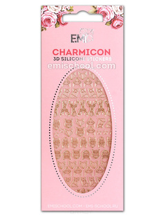Domix, Cиликоновые стикеры шармиконы Charmicon 3D Silicone Stickers Charmicon 3D Silicone Stickers №74 Животные. Графика EMI
