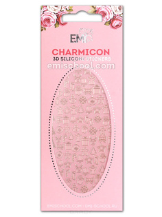 Domix, Cиликоновые стикеры шармиконы Charmicon 3D Silicone Stickers Charmicon 3D Silicone Stickers №72 Merry Christmas EMI