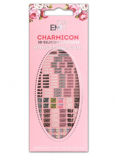 Domix, Cиликоновые стикеры шармиконы Charmicon 3D Silicone Stickers Charmicon 3D Silicone Stickers №88 Слова EMI