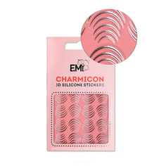 Domix, Cиликоновые стикеры шармиконы Charmicon 3D Silicone Stickers Charmicon 3D Silicone Stickers №116 Лунулы серебро EMI