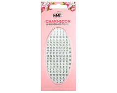 Domix, Cиликоновые стикеры шармиконы Charmicon 3D Silicone Stickers Charmicon 3D Silicone Stickers "Буквы серебро" EMI