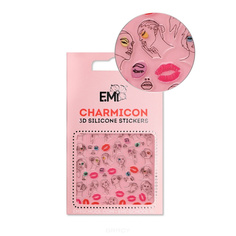 Domix, Cиликоновые стикеры шармиконы Charmicon 3D Silicone Stickers Charmicon 3D Silicone Stickers №123 Лица и губы EMI