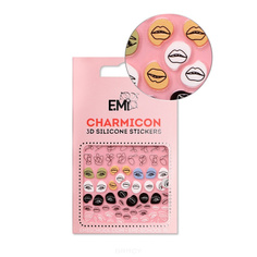 Domix, Cиликоновые стикеры шармиконы Charmicon 3D Silicone Stickers Charmicon 3D Silicone Stickers №125 Губы и глаза EMI