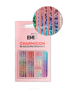 Domix, Cиликоновые стикеры шармиконы Charmicon 3D Silicone Stickers Charmicon 3D Silicone Stickers №100 Линии EMI