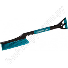 Щетка со скребком для удаления снега и льда 60 см exclusive autovirazh av-2132