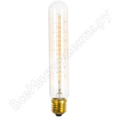 Лампа накаливания uniel vintage. форма цилиндр il-v-l32a-60/golden/e27 cw01 ul-00000485
